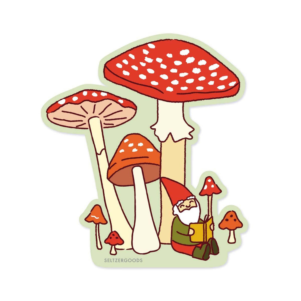 Gnome Mushroom Sticker - The Regal Find