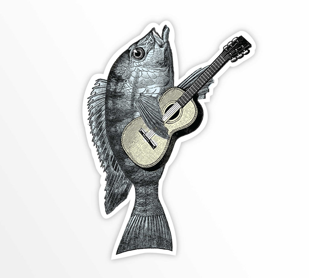 Guitar Fish Vinyl Sticker - The Regal Find