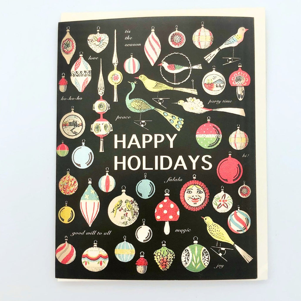 Happy Holidays Ornaments Card - The Regal Find