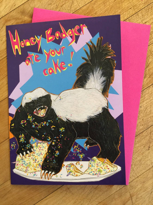 Honeybadger Birthday Card - The Regal Find