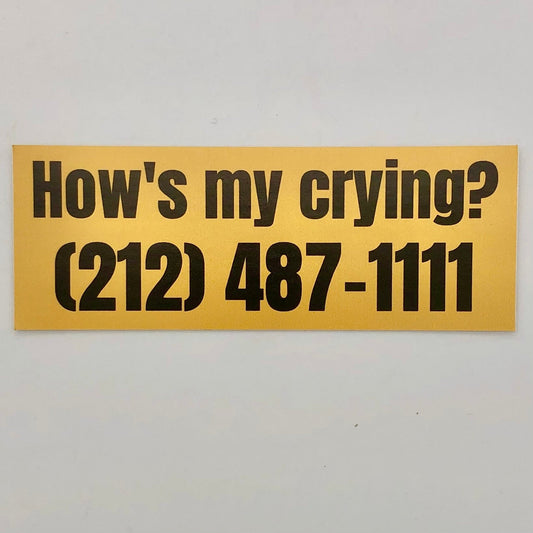 How's My Crying Sticker - The Regal Find