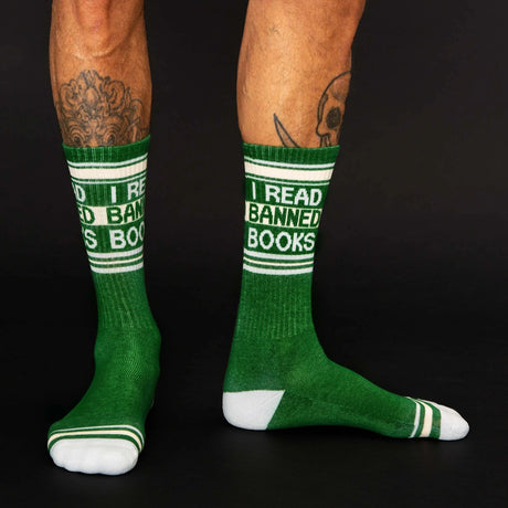 I Read Banned Books Gym Crew Socks - The Regal Find