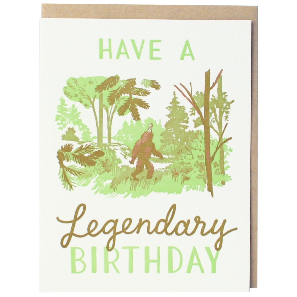 Legendary Sasquatch Birthday Card - The Regal Find