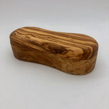 Long Double Olive Wood Salt Keeper - The Regal Find