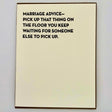 Marriage Advice Card - The Regal Find