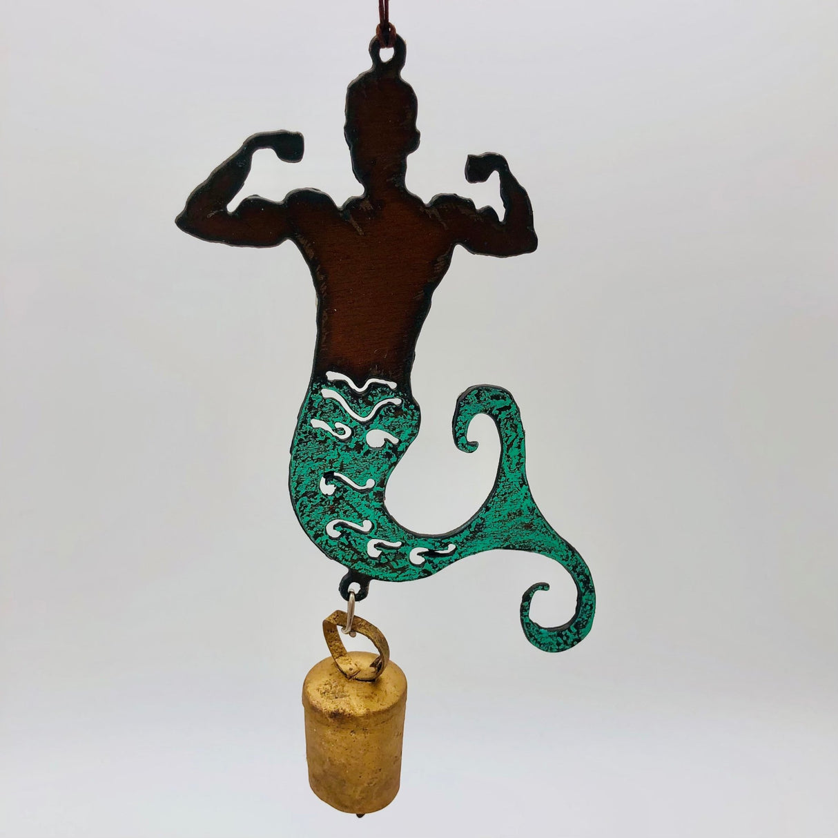 Metal Merman With Bell Ornament - The Regal Find