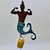 Metal Merman With Bell Ornament - The Regal Find