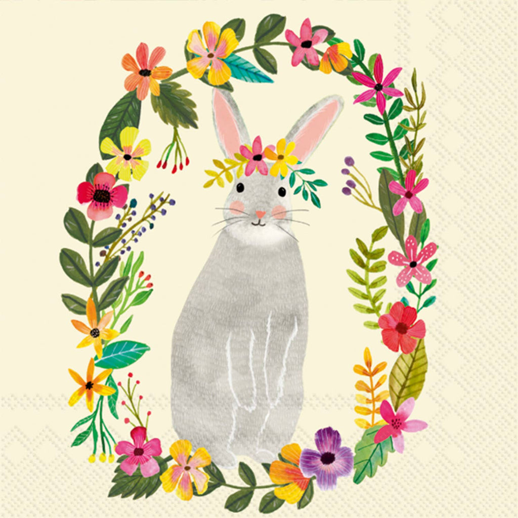 Mia Charro Floral Bunny Paper Cocktail Napkins - The Regal Find