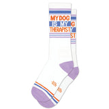 My Dog Is My Therapist Gym Crew Socks - The Regal Find