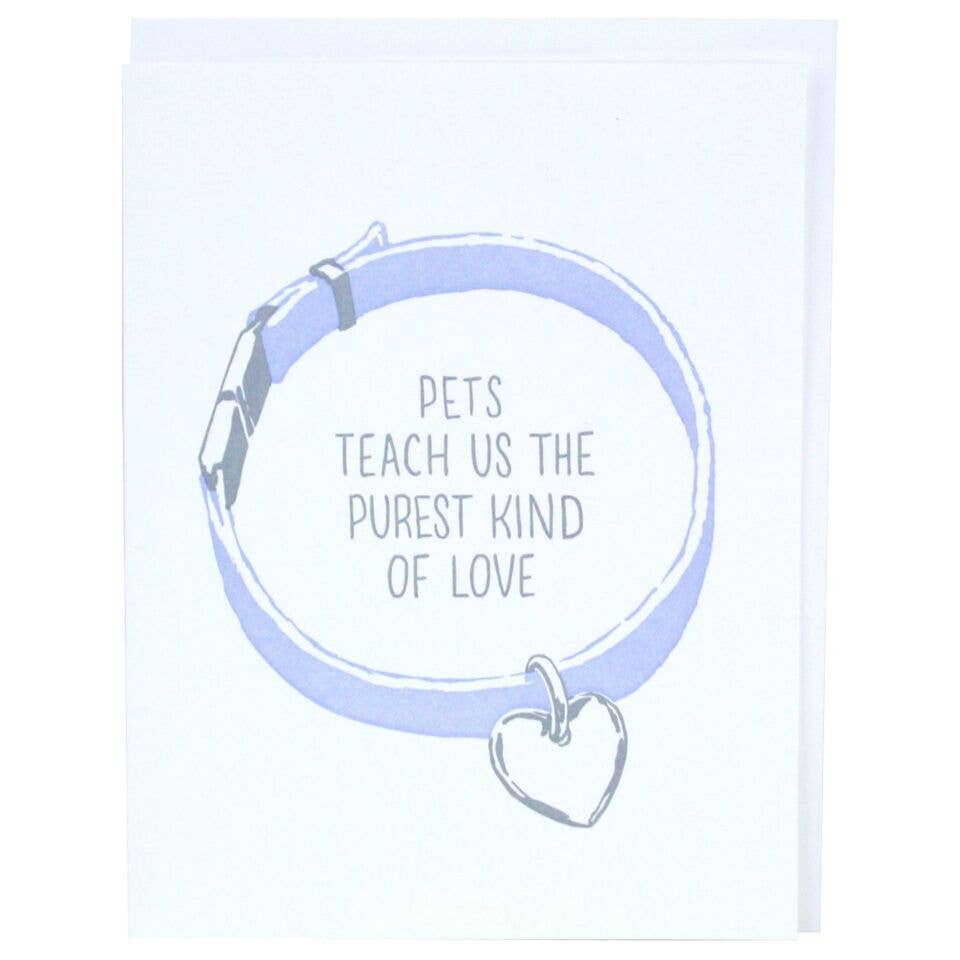 Pet Collar Pet Sympathy Card - The Regal Find