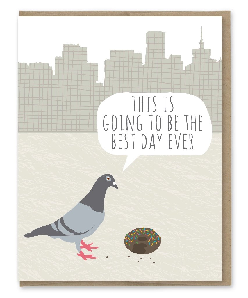 Pigeon Donut Birthday Card - The Regal Find
