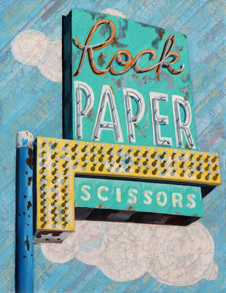 Rock Paper Scissors Map Print - The Regal Find