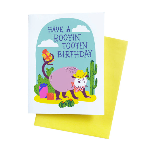 Rootin'Tootin' Birthday A2 Single Greeting Card - The Regal Find