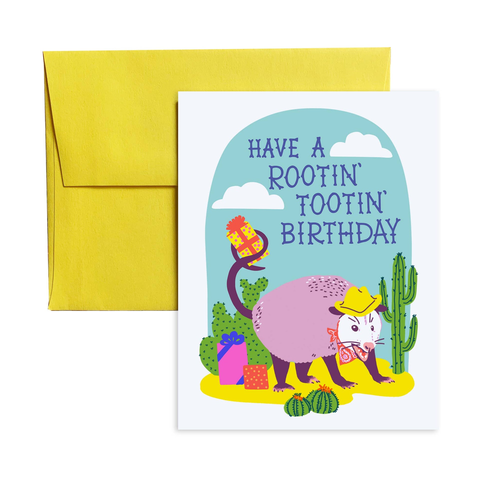 Rootin'Tootin' Birthday A2 Single Greeting Card - The Regal Find