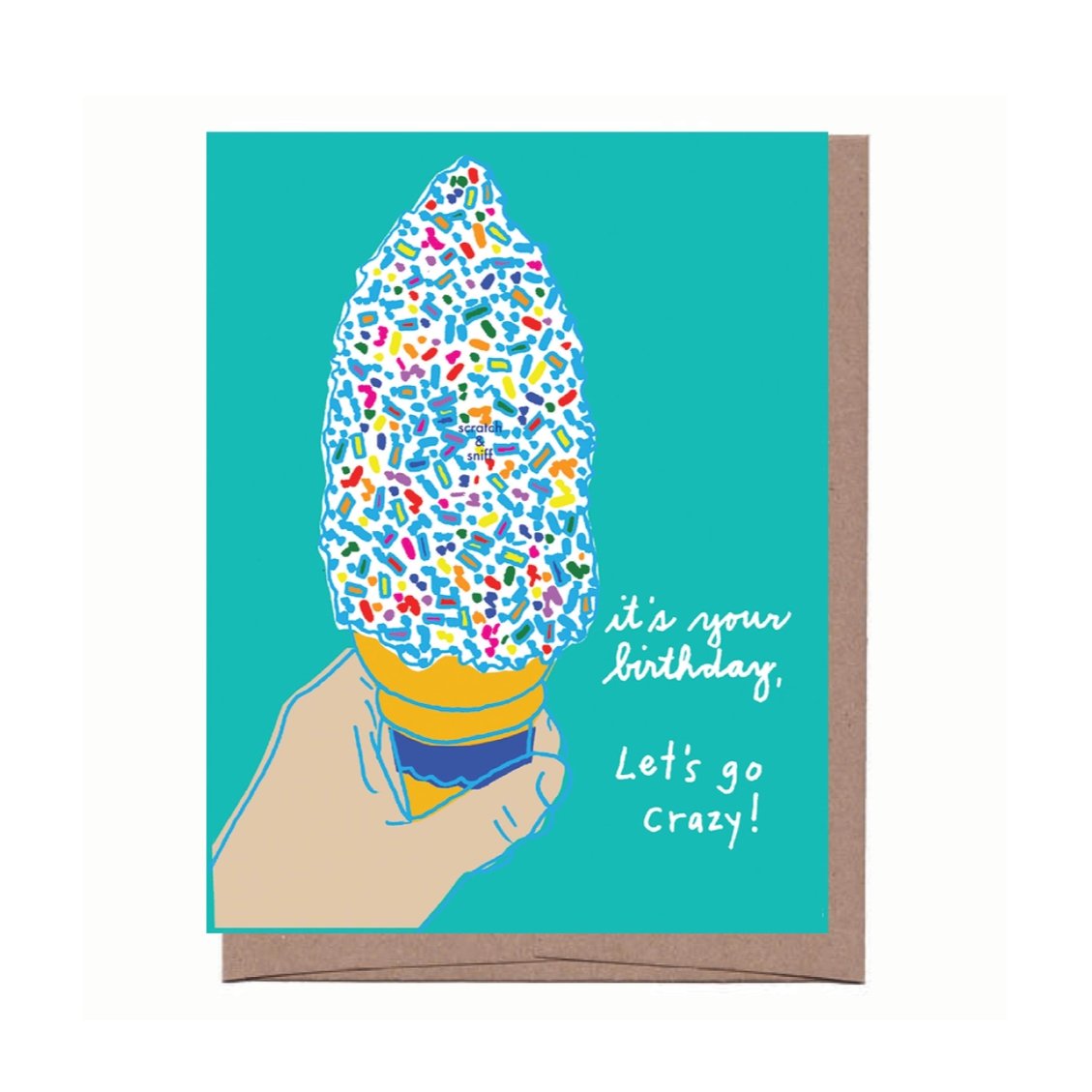 Scratch & Sniff Sprinkle Cone Birthday Card - The Regal Find