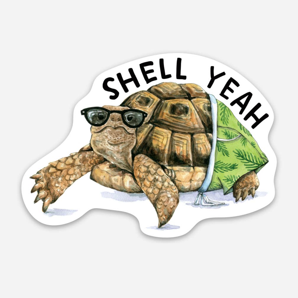 Shell Yeah Turtle Sticker - The Regal Find