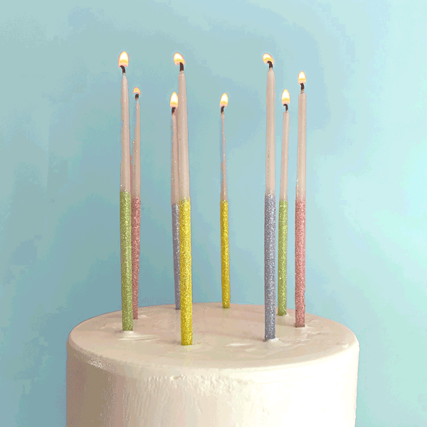 Single Glitter Beeswax Candles - The Regal Find