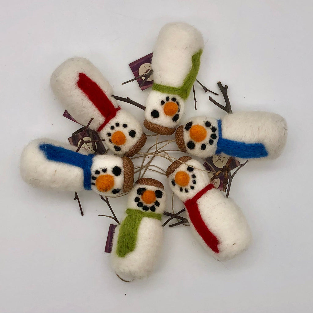 Snowman Felted Ornament - The Regal Find