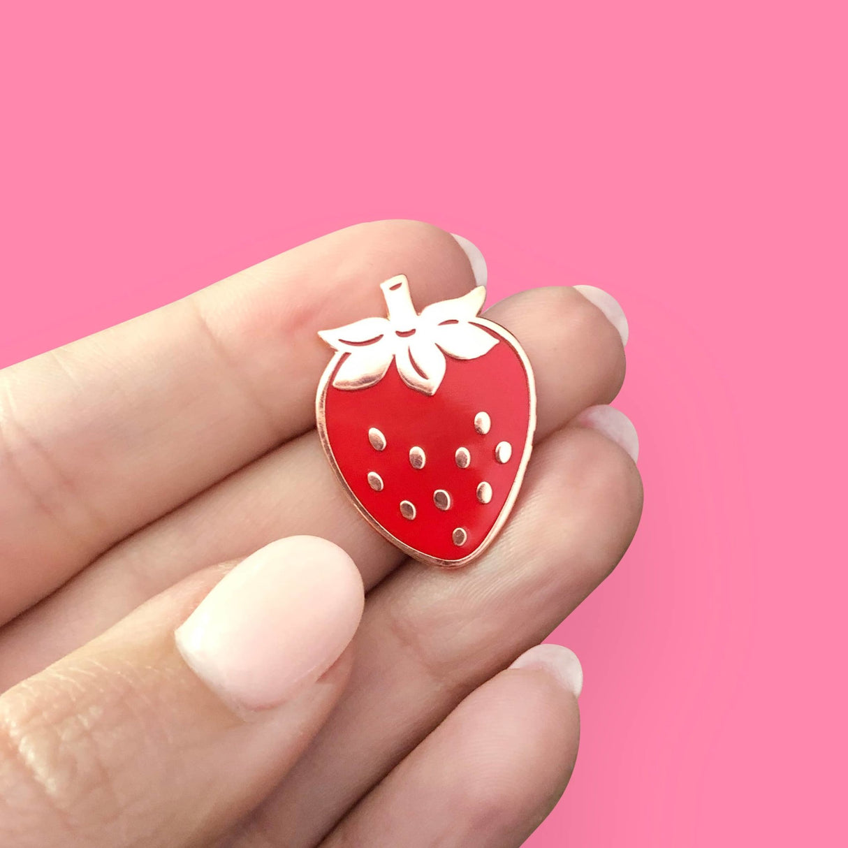 Sweet Summer Strawberry Hard Enamel Pin - The Regal Find