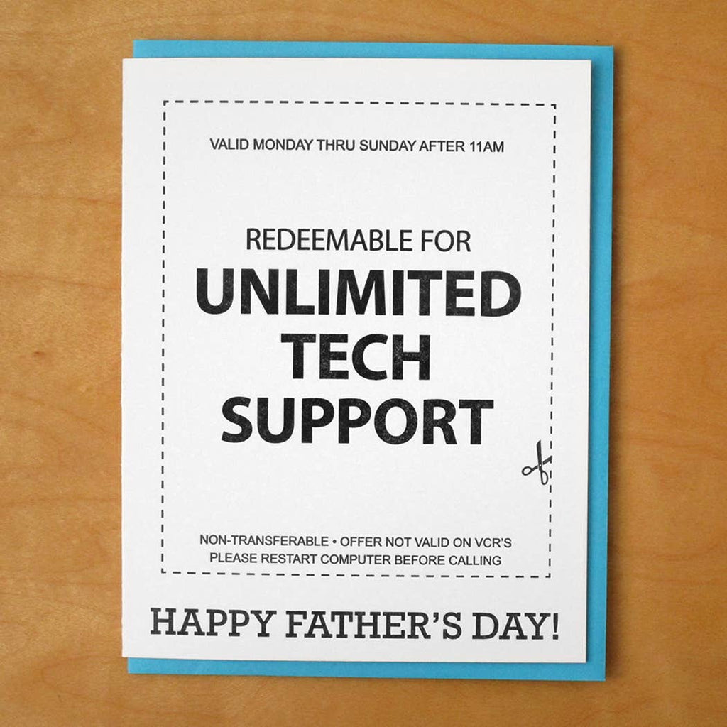 Tech Support Dad Greeting Card - The Regal Find