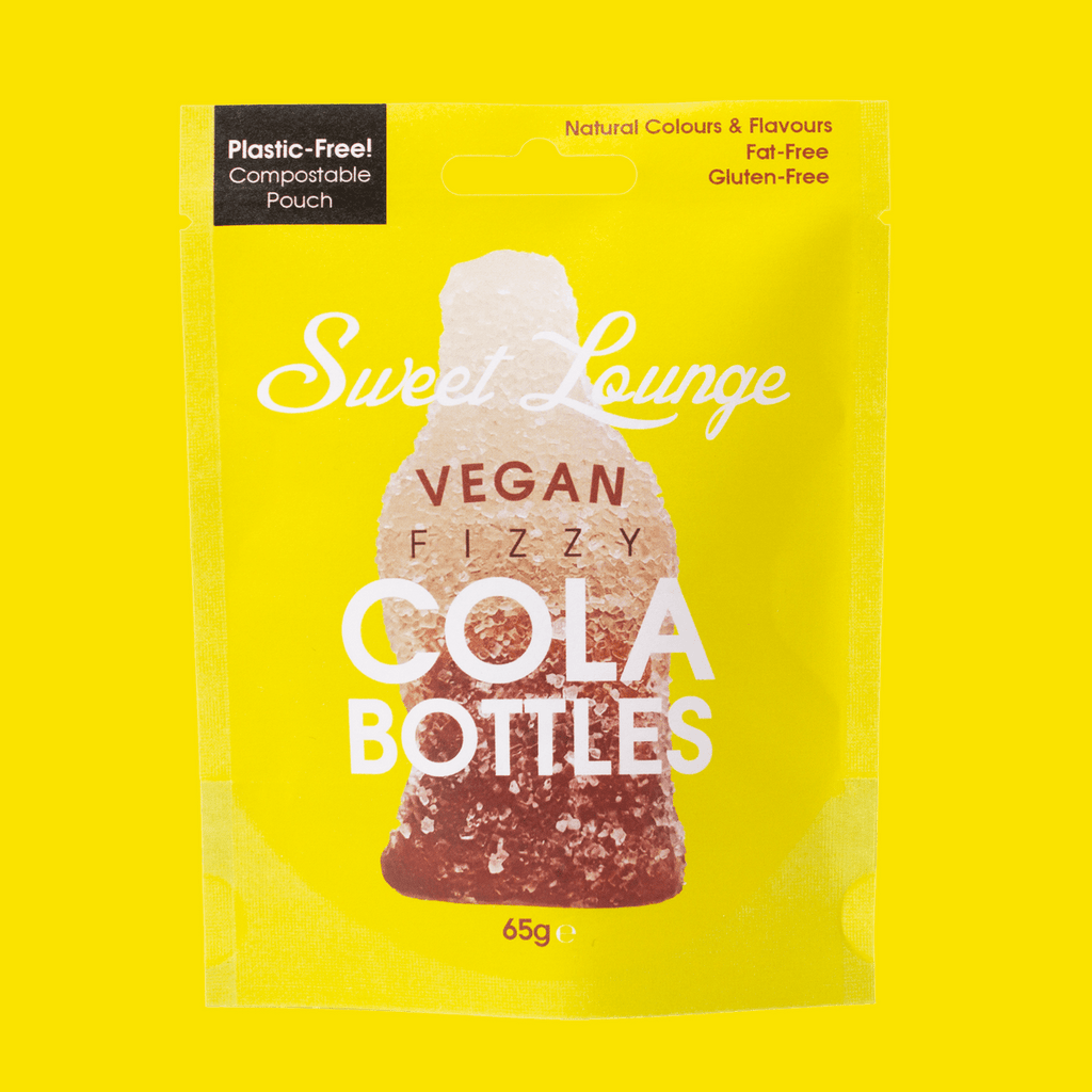 Vegan Fizzy Cola Bottles (Plastic-free) 65g - The Regal Find