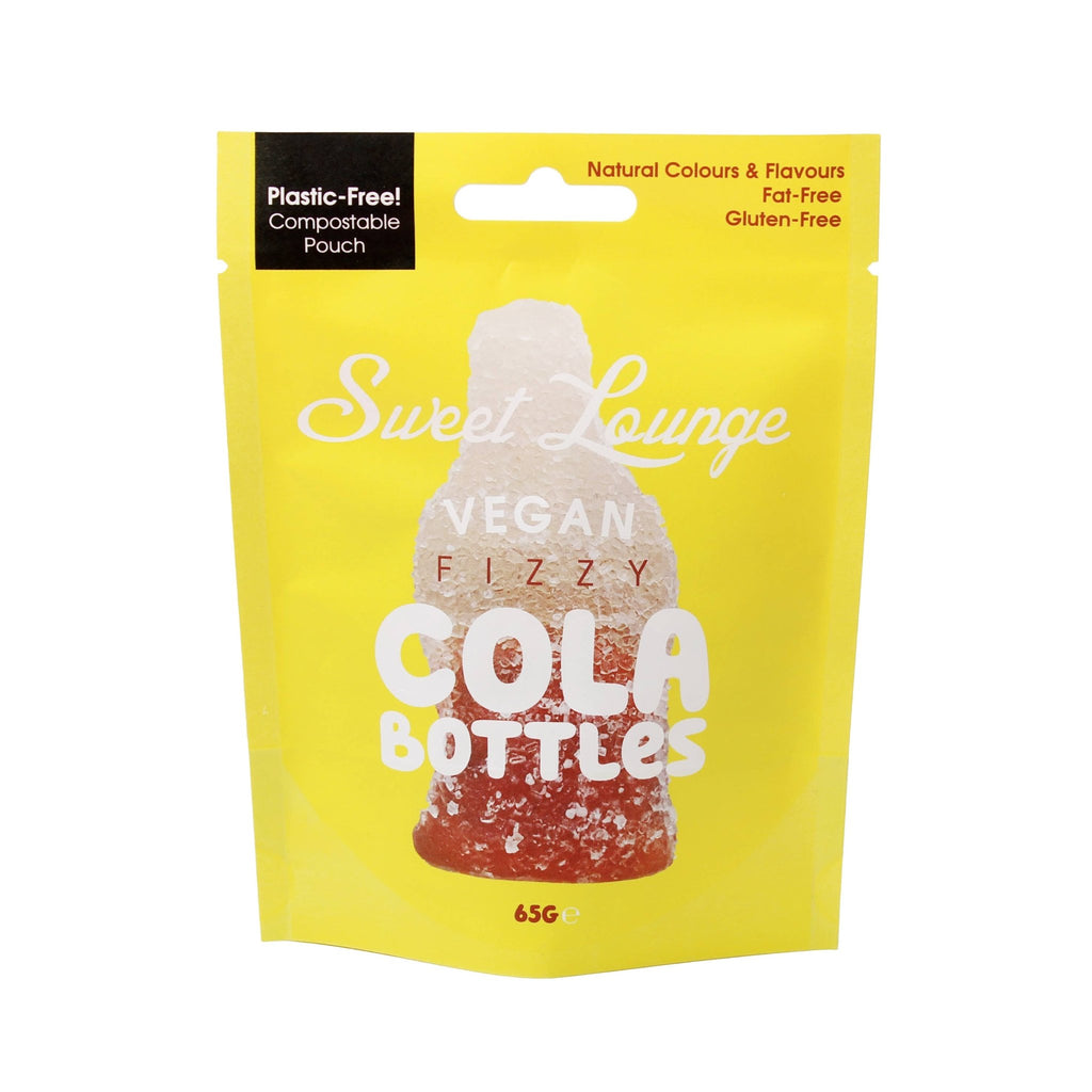 Vegan Fizzy Cola Bottles (Plastic-free) 65g - The Regal Find