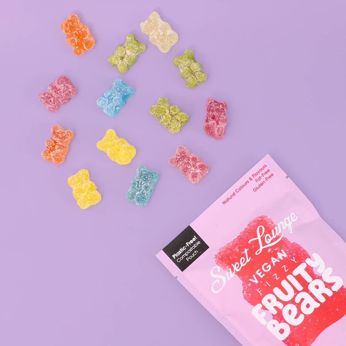 Vegan Fizzy Fruity Bears (Plastic-free) 65g - The Regal Find