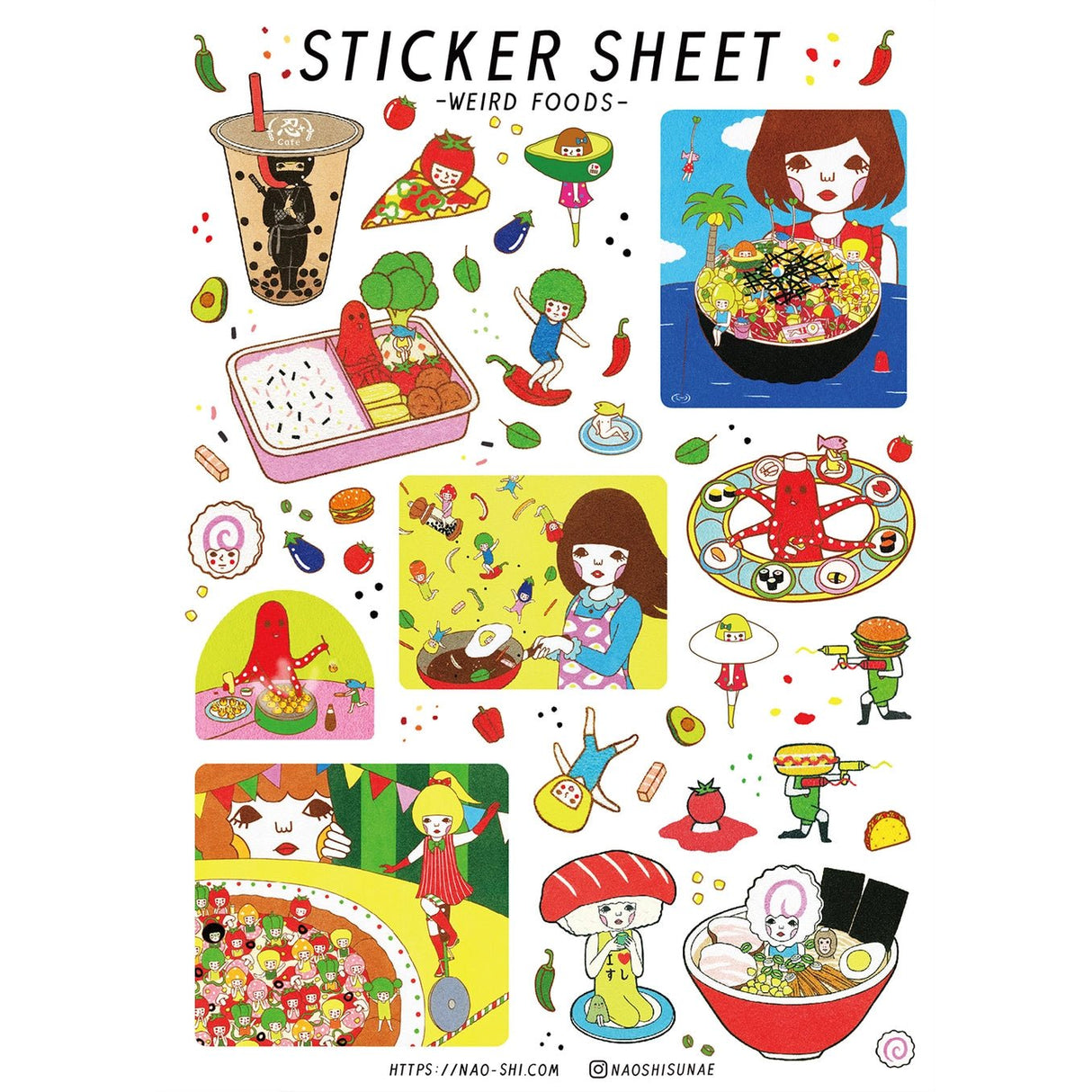 Weird Foods Sticker Sheet - The Regal Find