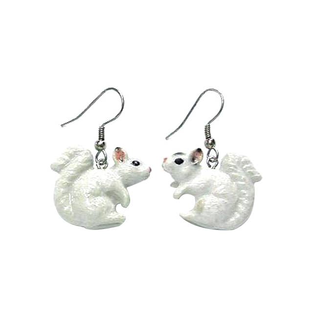 White Squirrel Earrings - The Regal Find