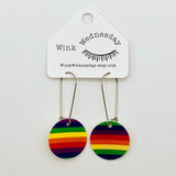 Wink Wednesday Earrings- Rainbow Rounds - The Regal Find