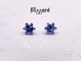 Winter Holiday Sparkly Snowflake Stud Earrings: Diamond Snow - The Regal Find