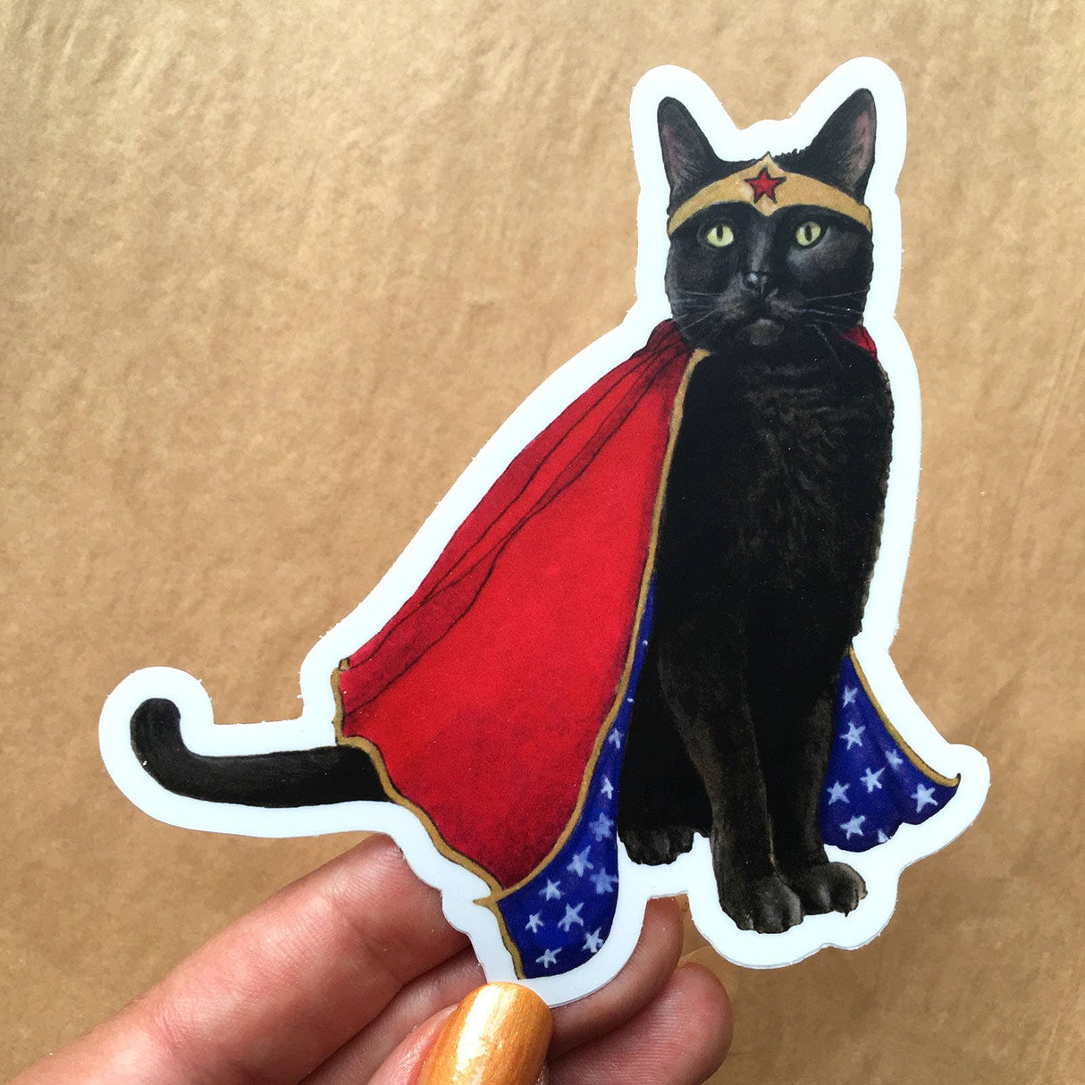 Wonder Cat Vinyl STICKER - The Regal Find