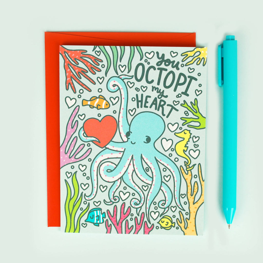 You Octopi My Heart Octopus Valentine's Day Card - The Regal Find
