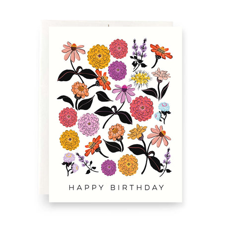 Zinnias Birthday Card - The Regal Find